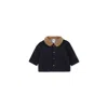 Petit Bateau Blue Jacket For Baby Boy In Blue