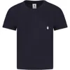 Petit Bateau Blue T-shirt For Boy With Logo In Blue