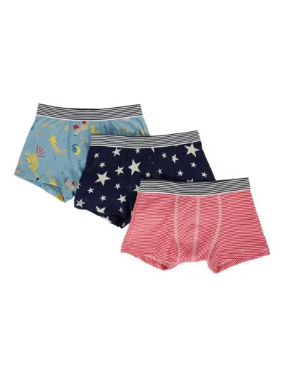 Petit Bateau Kids' Boxer Shorts (pack Of Three) In Multi