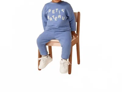 Petit Bateau Kids' Boy's French Sweatpants In Blue