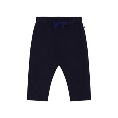 Petit Bateau Kids' Boy's Knitted Quilted Pants In Navy In Black