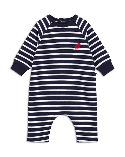 Petit Bateau Boys' Long Sleeve Striped Romper - Baby In Multi