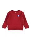 Petit Bateau Logo-patch Long-sleeved Sweatshirt In Burgundy