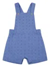 Petit Bateau Broderie-anglaise Dungarees In Blue