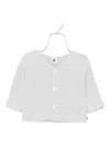 Petit Bateau Button-front Knitted Cardigan In White