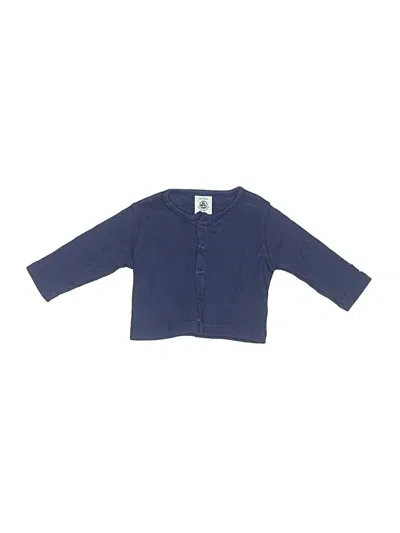 Pre-owned Petit Bateau Babies' Cardigan Sweater In Blue
