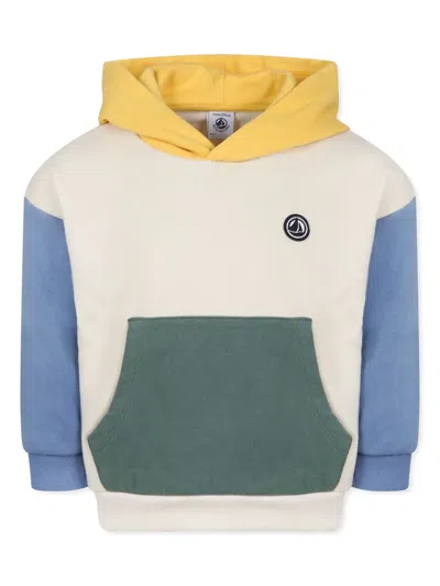 Petit Bateau Kids' Colourblock Hoodie In Multi