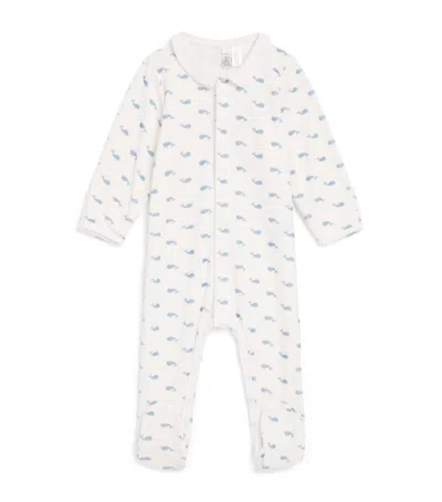 Petit Bateau Kids'  Cotton All-in-one In Blue