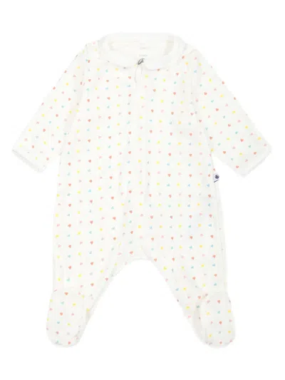 Petit Bateau Cotton Babygrow Set In White
