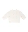 Petit Bateau Cotton Boat Print Sweatshirt In White
