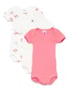 Petit Bateau Cotton Bodies (pack Of Three) In White