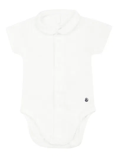 Petit Bateau Babies' Cotton Body In 白色