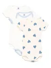 Petit Bateau Cotton Bodysuits (set Of Three) In White