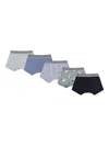Petit Bateau Cotton Boxer Shorts Five-pack In Multi