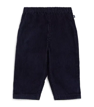 Petit Bateau Kids' Cotton Corduroy Sweatpants In Blue