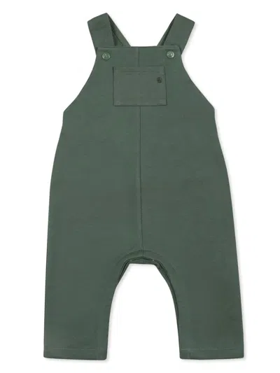 Petit Bateau Babies' Cotton Dungarees In 绿色