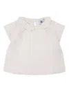 Petit Bateau Cotton Gauze Blouse In White
