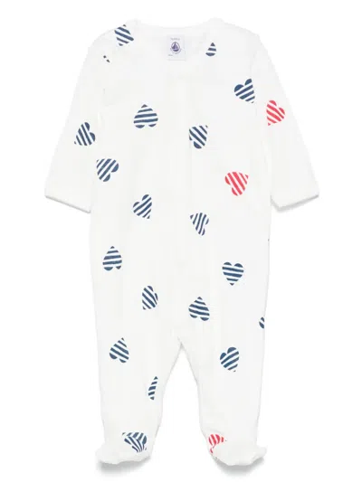 Petit Bateau Babies' Cotton Pajamas In White