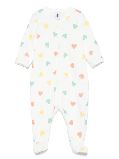 Petit Bateau Babies' Cotton Pajamas In White