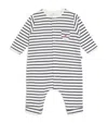 Petit Bateau Cotton Playsuit In Multi