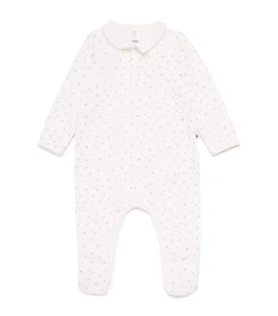 Petit Bateau Kids' Cotton Printed All-in-one In White