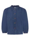 Petit Bateau Denim Blouse In Blue