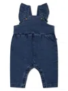 Petit Bateau Denim Dungarees In Blue