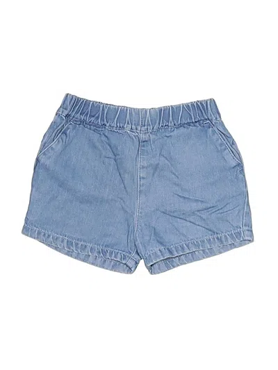 Pre-owned Petit Bateau Kids' Denim Shorts In Blue