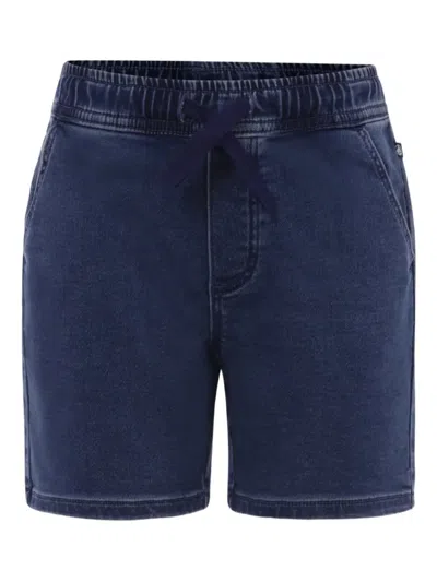 Petit Bateau Kids' Drawstring Denim Shorts In Blue