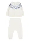 Petit Bateau Fair Isle Snowflake Tracksuit Set In White