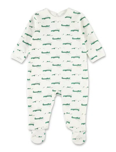 PETIT BATEAU PETIT BATEAU FLEECE COTTON BABY SUIT WITH CROCODILE PRINT