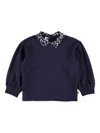 Petit Bateau Fleece Sweatshirt In Blue