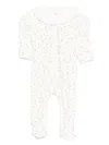 Petit Bateau Floral-print Babygrow In White