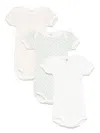 Petit Bateau Floral-print Babygrows (set Of Three)