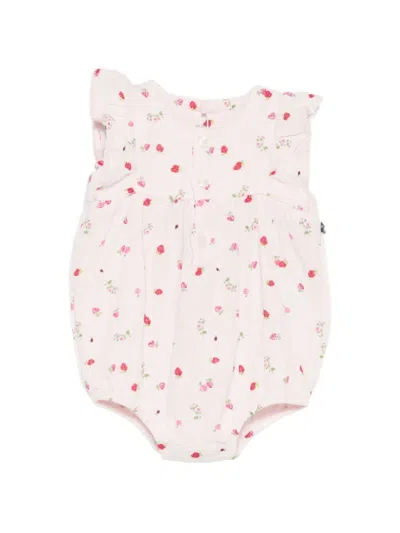Petit Bateau Babies' Floral-print Shorties In Pink