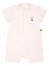 Petit Bateau Pink Romper For Baby Girl In Pink