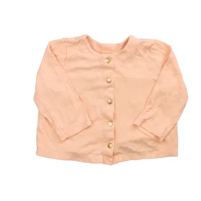 Pre-owned Petit Bateau Kids' Girls Pink Cardigan In Neutral