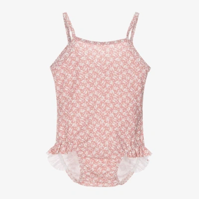 Petit Bateau Babies' Girls Pink Ditsy Floral Swimsuit