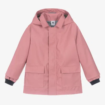 Petit Bateau Kids' Girls Pink Hooded Raincoat