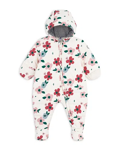 Petit Bateau Girls' Printed Hooded Snowsuit - Baby In White
