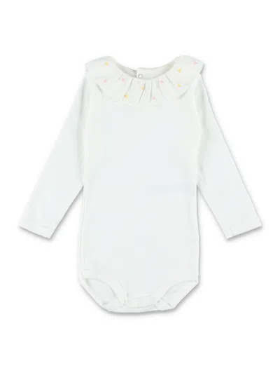Petit Bateau Girls' Short-sleeve Cotton T-shirt In Bianco