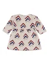 Petit Bateau Graphic-print Organic Cotton Dress In Neutral