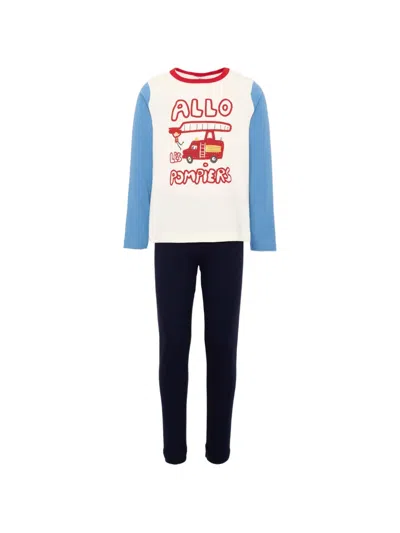 Petit Bateau Kids' Graphic-print Cotton Pajamas Trousers In Multi