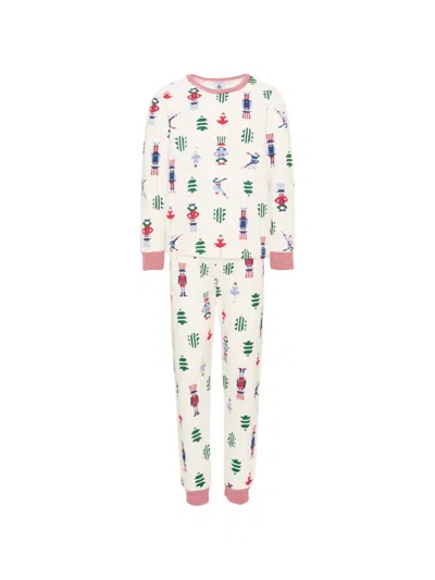 Petit Bateau Kids' Graphic-print Cotton Pyjamas In White