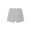 Petit Bateau Green Shorts For Baby Boy With Logo In Grey
