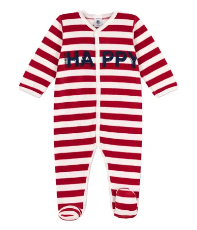 Petit Bateau Babies' Happy Onesie In Bianco