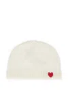 Petit Bateau Heart-detail Beanie In White