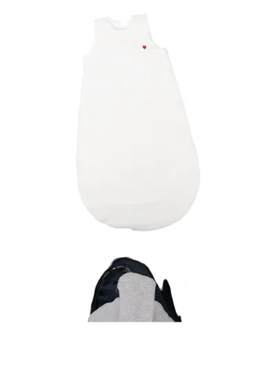 Petit Bateau Heart-embellished Sleep Bag In White