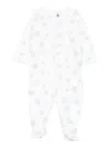 Petit Bateau Heart-print Babygrow In White