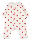 Petit Bateau Three-piece Pajama Set In White